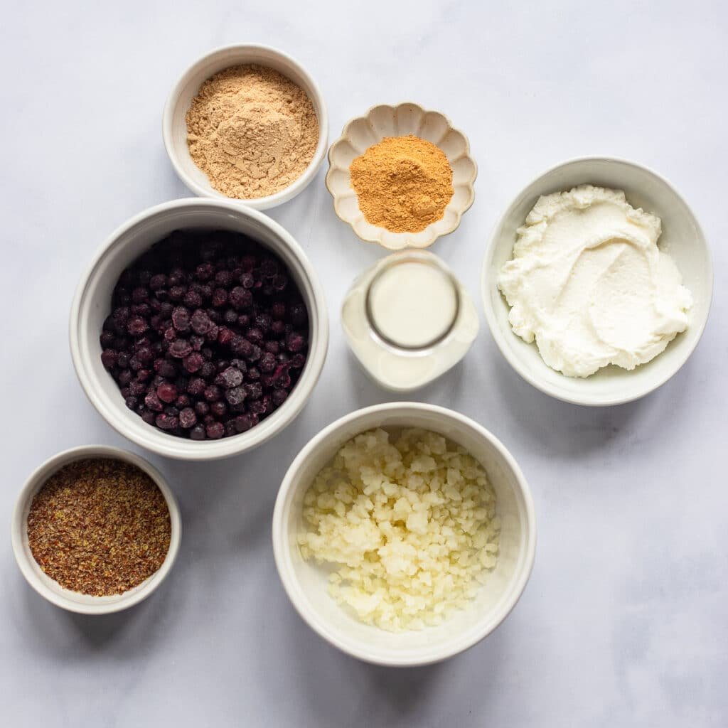 raw ingredients to make hormone balancing smoothie